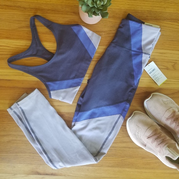 Old Navy Pants - Purple Color Block Go-Dry High Rise Leggings